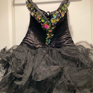 Sherri hill black rhinestone dress 2